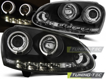Tuning iluminari - Faruri VW GOLF 5 10.03-09 ANGEL EYES NEGRU