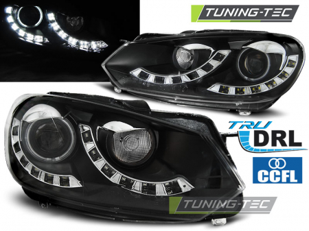 Tuning iluminari - Faruri VW GOLF 6 10.08-12  DAYLIGHT NEGRU DUAL DRL