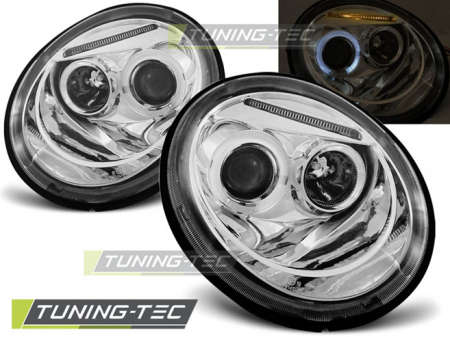 Tuning iluminari - Faruri VW NEW BEETLE 10.98-05.05 ANGEL EYES CROM