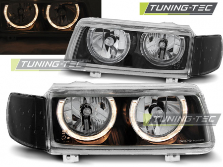 Faruri - Faruri VW PASSAT B4 11.93-05.97 ANGEL EYES NEGRU