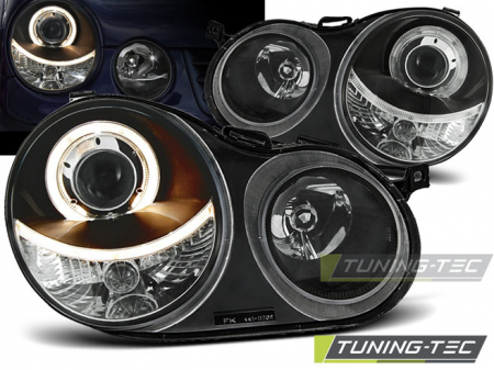 Tuning iluminari - Faruri VW POLO 9N 11.01-04.05 ANGEL EYES NEGRU