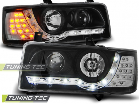 Faruri VW T4 90-03.03 TRANSPORTER DAYLIGHT NEGRU LED INDICATION