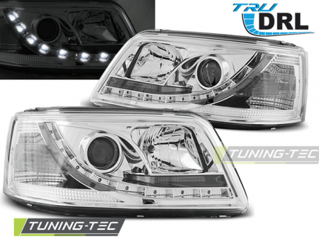 Tuning iluminari - Faruri VW T5 04.03-08.09 TRU DRL CROM