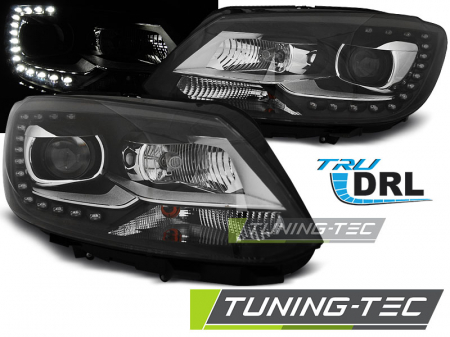 Tuning iluminari - Faruri VW TOURAN II 08.10- NEGRU TRU DRL