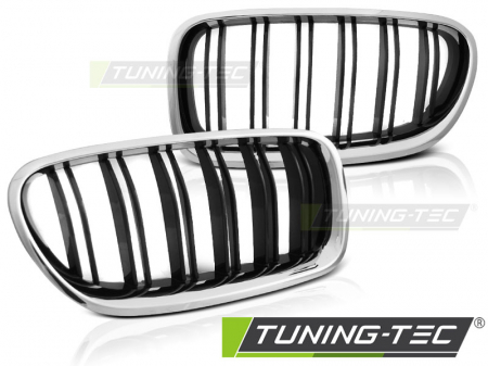 Grile sport - Grila radiator pentru BMW F10/F11 Crom cu negru