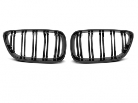 Accesorii auto exterior - Grila sport BMW F22 / F23 model M2 Dublu Negru Lucios