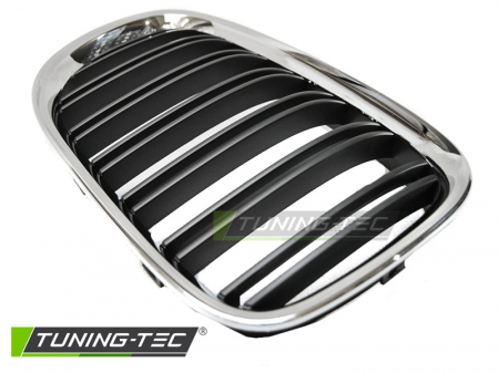 Grile nari duble BMW F01 09-07.12 CROM/ NEGRU [3]