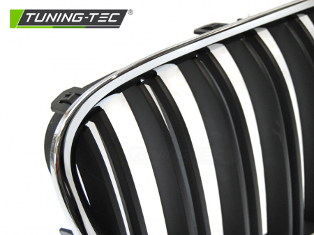 Grile nari duble BMW F01 09-07.12 CROM/ NEGRU [2]