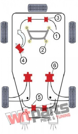 Kit bucse brat fata pentru BMW E46 M 3 - 84BM038 [1]