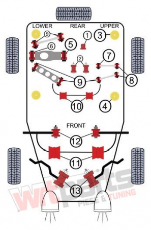 Kit bucse brat spate pentru BMW E81, E82, E87, E88, E90, E93 - 84BM040 [1]