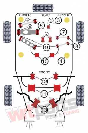 Kit bucse spate BMW E81, 82, 87, 88, BMW E90, E91, E92, E93 - 84BM047 [1]