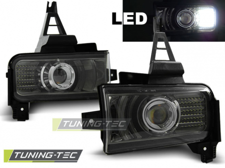 Tuning iluminari - Proiectoare ceata cu lumini de zi LED TOYOTA LAND CRUISER FJ200 07- NEGRU SMOKE LED