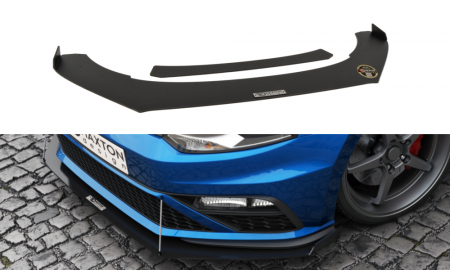 Tuning aerodinamic - SPLITTER Racing bara fata VW POLO MK5 GTI FACELIFT (with wings)