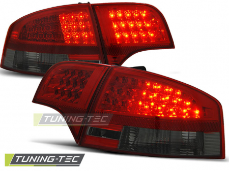 Stopuri - STOPURI AUDI A4 B7 11.04-11.07 SEDAN ROSU FUMURIU LED