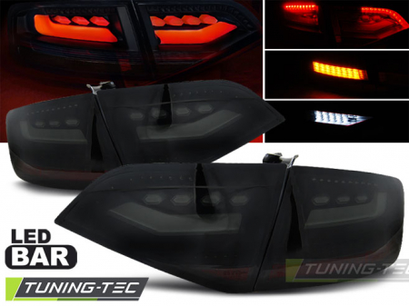 Stopuri - STOPURI AUDI A4 B8 08-11 SEDAN FUMURIU NEGRU LED