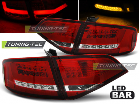 Stopuri - STOPURI AUDI A4 B8 08-11 SEDAN ROSU ALB LED