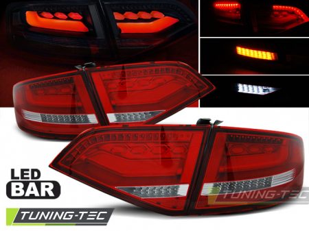 Stopuri - STOPURI AUDI A4 B8 08-11 SEDAN ROSU ALB LED