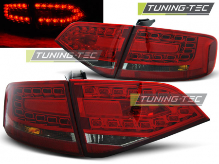 Stopuri - STOPURI AUDI A4 B8 08-11 SEDAN ROSU FUMURIU LED