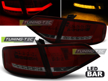 Stopuri - STOPURI AUDI A4 B8 08-11 SEDAN ROSU FUMURIU LED