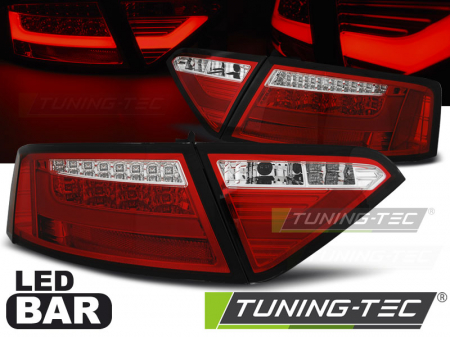 Accesorii auto exterior - STOPURI AUDI A5 07-06.11 COUPE  ROSU ALB LED BAR