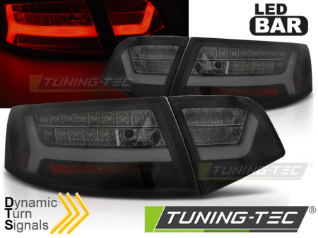 Stopuri - STOPURI AUDI A6 08-11 SEDAN NEGRU FUMURIU LED BAR SEQ