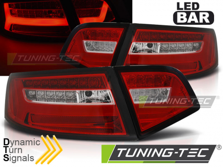 Stopuri - STOPURI AUDI A6 08-11 SEDAN ROSU ALB LED BAR SEQ