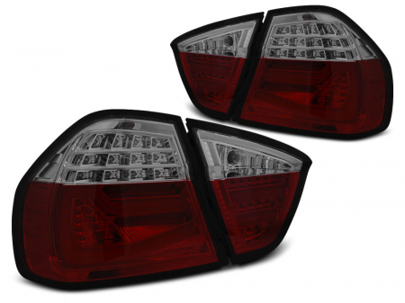 Stopuri - STOPURI BMW E90 INTRE 2005-2008 ROSU FUMURIU LED BAR