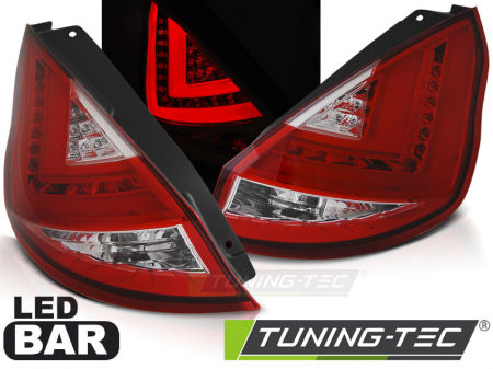 Stopuri - STOPURI FORD FIESTA MK7 12-15 HB ROSU ALB LED BAR
