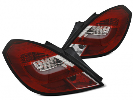 Stopuri - Stopuri Opel Corsa D 3usi 2006-2014 Rosu Alb LED BAR