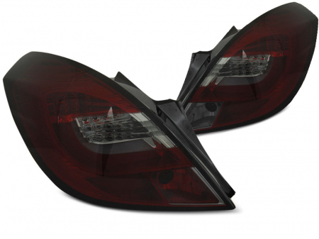 Stopuri - Stopuri Opel Corsa D 3usi intre 2006-2014 Rosu Fumuriu LED BAR