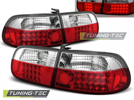 Stopuri - STOPURI HONDA CIVIC 09.91-08.95 3D ROSU ALB LED