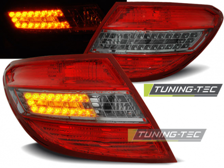 Stopuri - STOPURI MERCEDES C-KLASA W204 SEDAN 07-10 ROSU FUMURIU LED