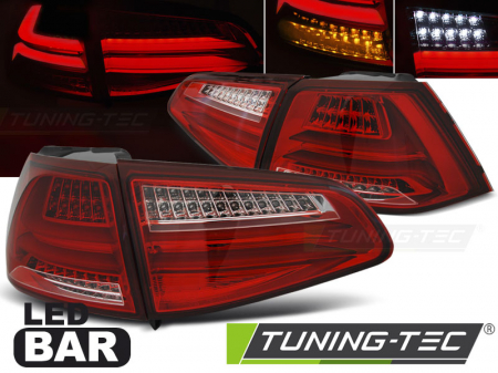 Stopuri - STOPURI VW GOLF 7 13- ROSU ALB LED BAR
