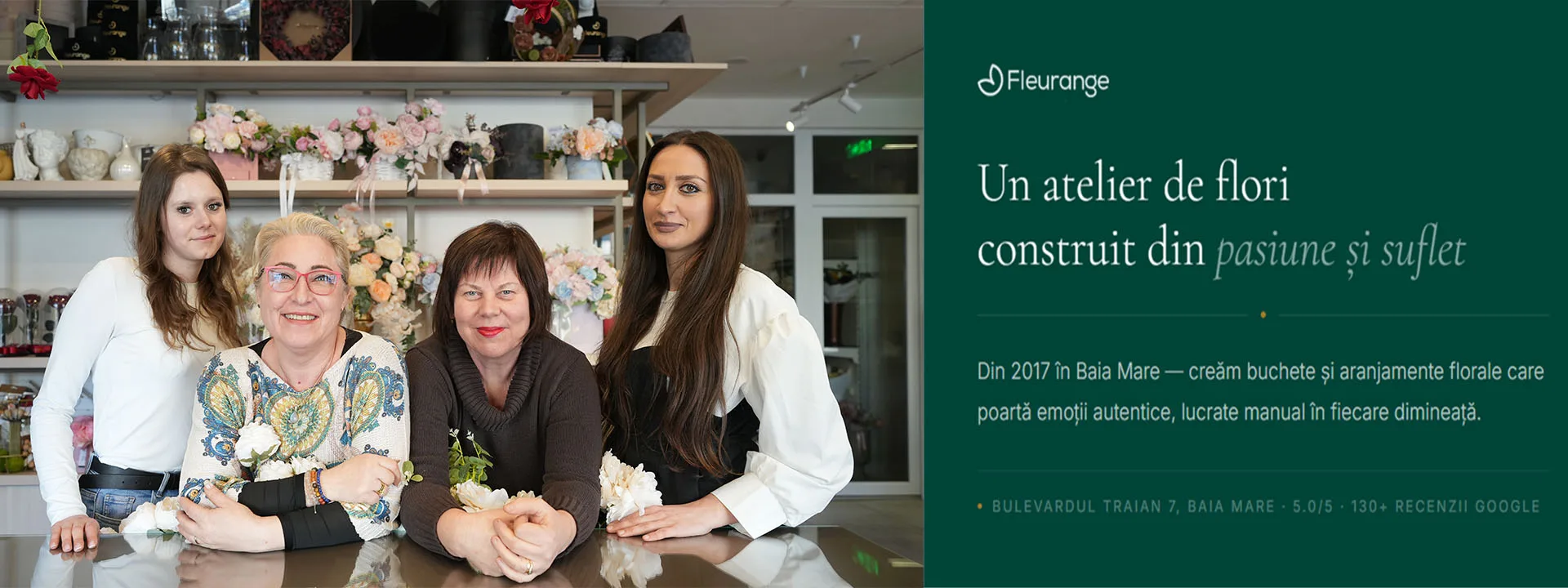 Echipa Fleurange — florărie Baia Mare