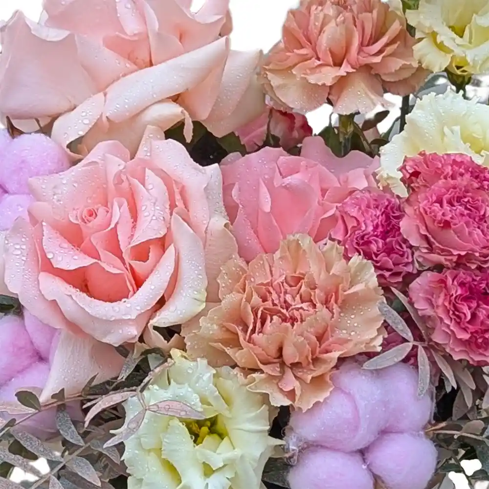 Aranjament Floral Moody – Trandafiri Mov, Garoafe si Elemente Uscate, Fleurange Baia Mare [2]