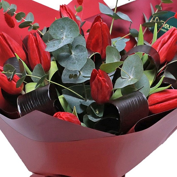 buchet de 9 lalele rosii [2]