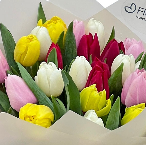 Buchet cu 29 de lalele multicolore [2]