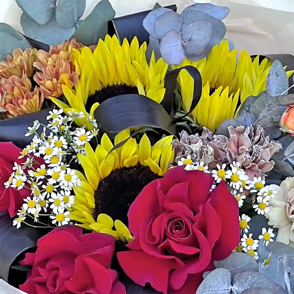 Buchet Poveste de Toamna – dalii, orhidee vanda, brasica ornamentala, trandafiri, Fleurange Baia Mare [2]
