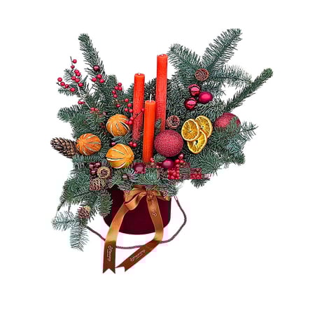 Buchete de Flori și Aranjamente pentru Mama - Aranjament cu Brad Natural