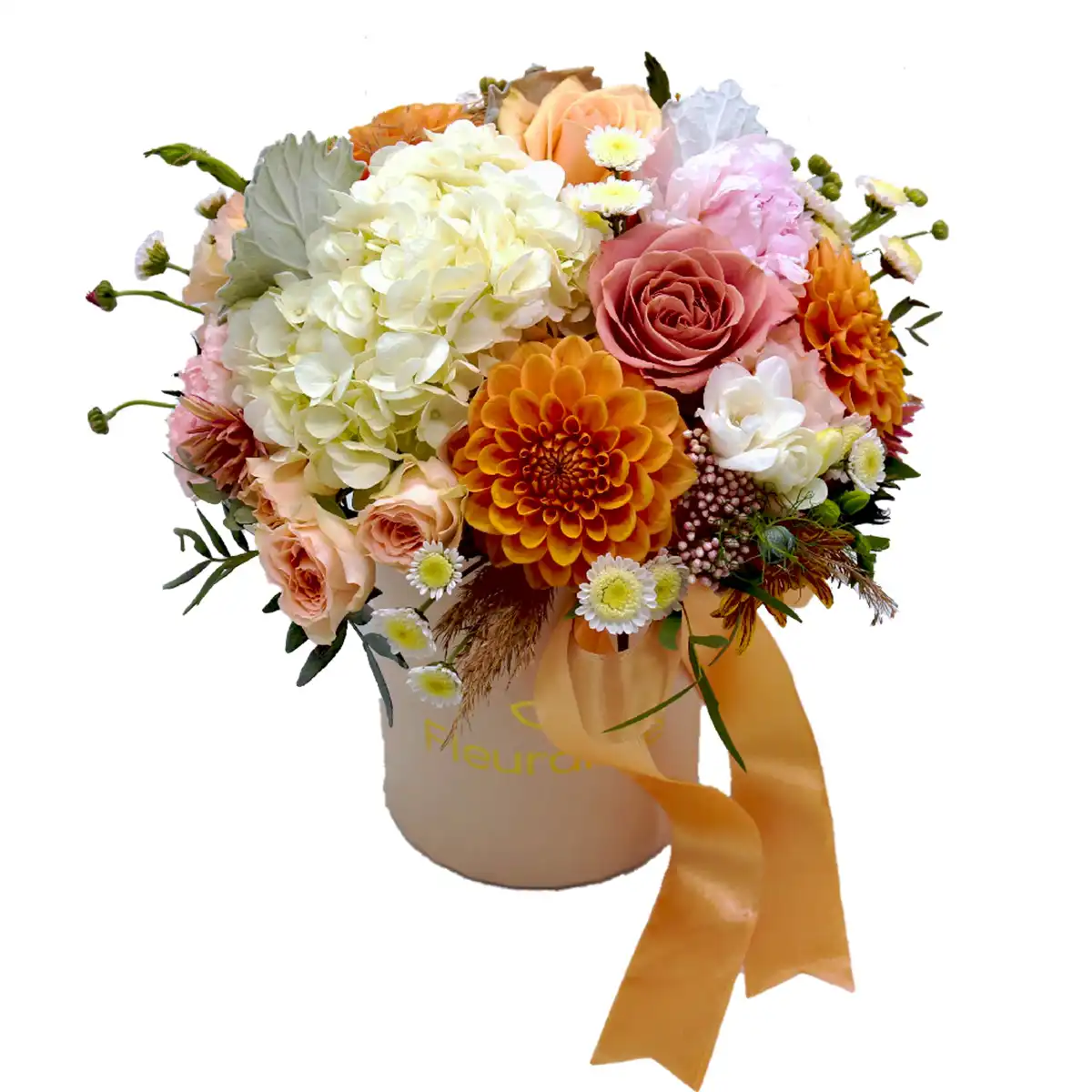 Aranjamente Flori Mixte - Aranjament Delicat – frezii, dahlia, hortensia, trandafiri, Fleurange Baia Mare