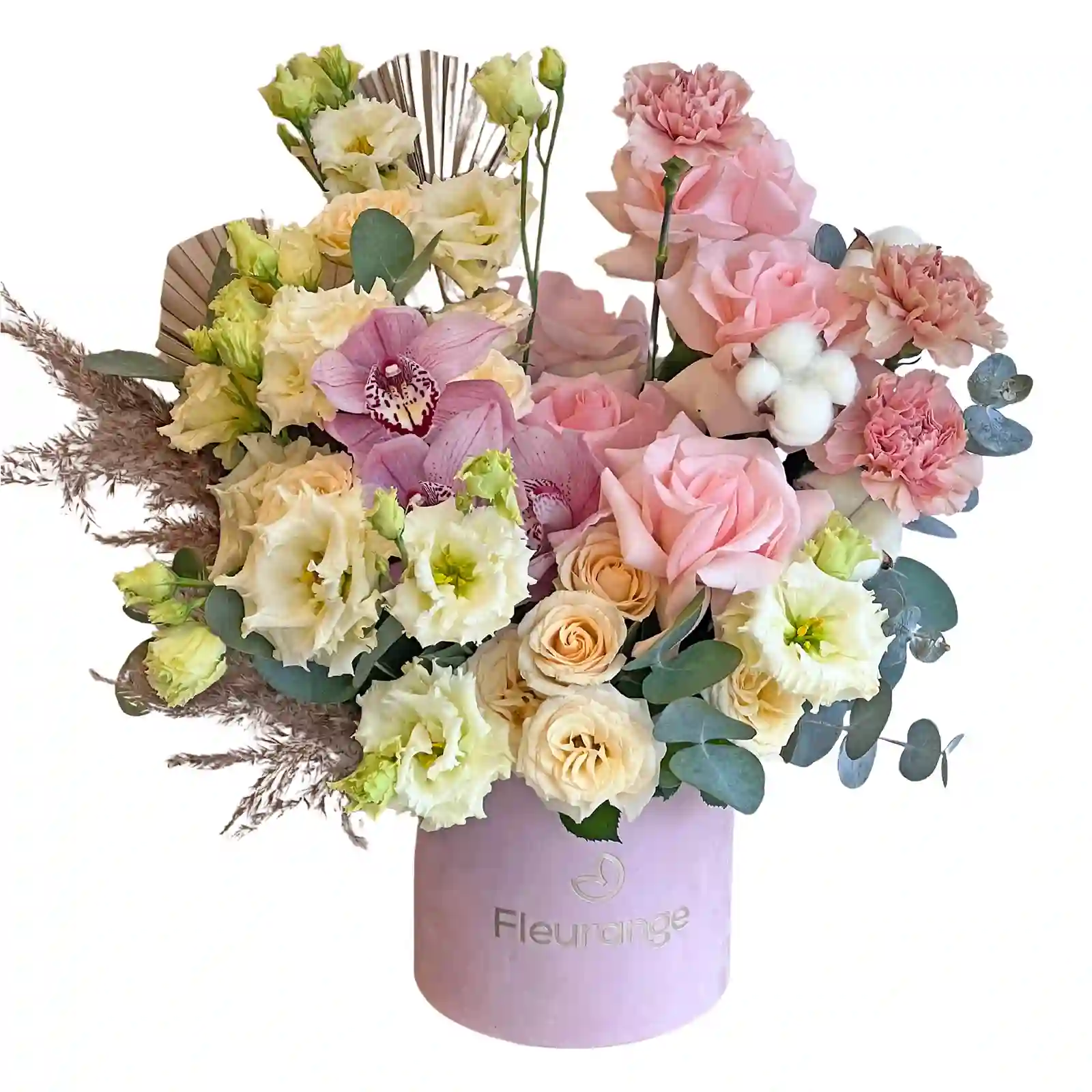 Aranjamente Flori Mixte - Aranjament Floral Echoes – Orhidee Cymbidium, Trandafiri si Pampas, Fleurange Baia Mare