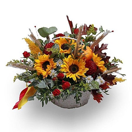 Pentru Mama - Aranjament Floral Simfonie de Toamna