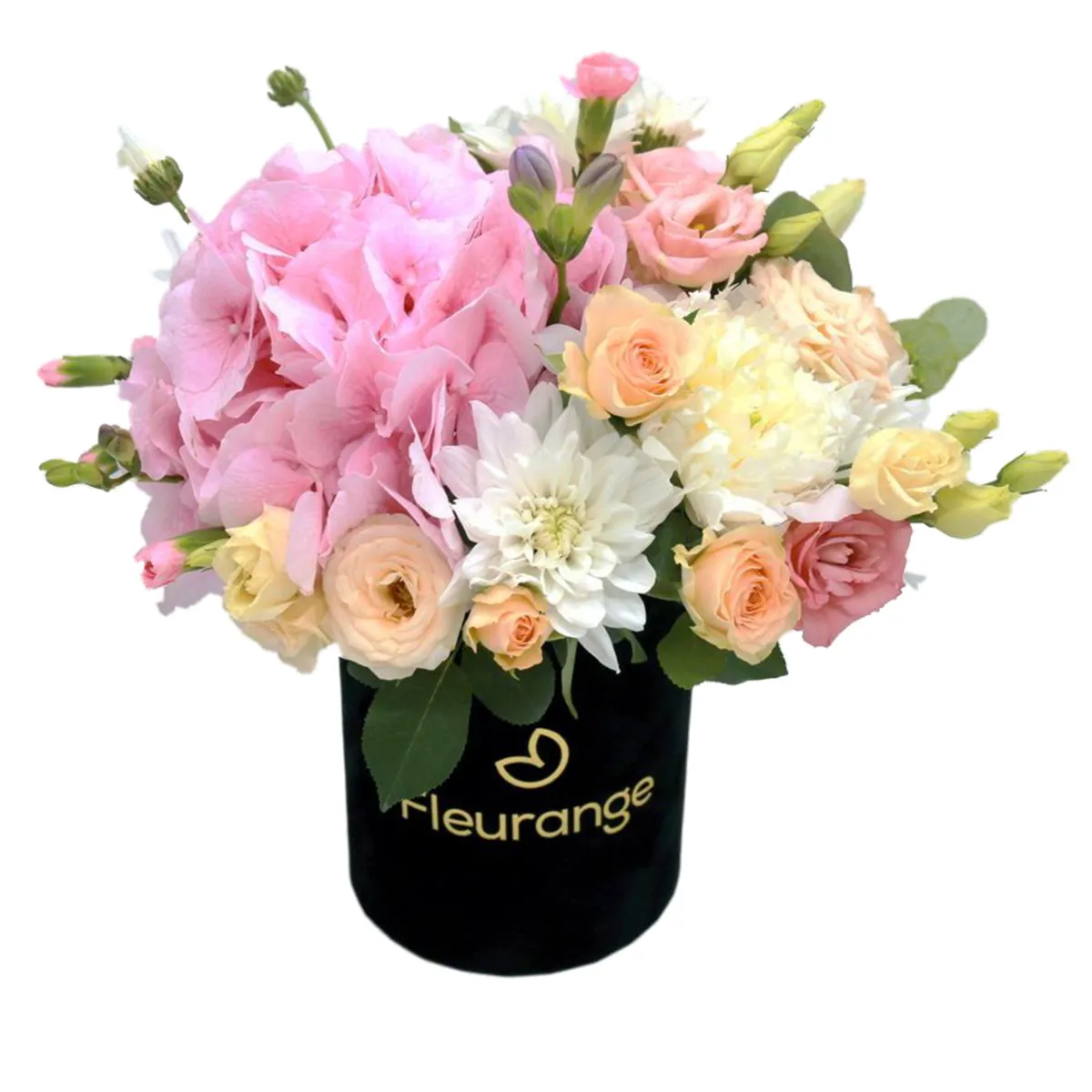 Buchete Absolvire - Aranjament Flower Power – hortensia, lisianthus, frezii, garofite, Fleurange Baia Mare