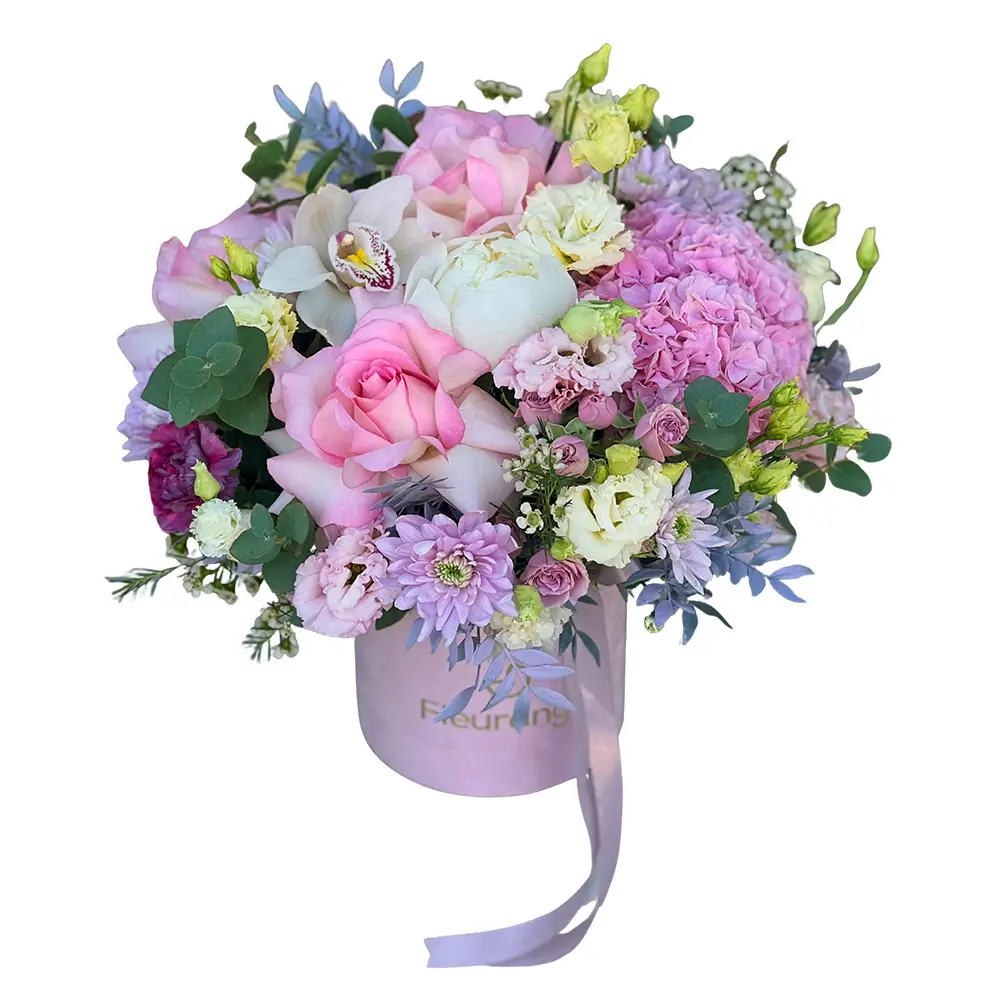 Flori Pentru Bunica - Aranjament Pastel Premium – Cutie Fleurange Baia Mare
