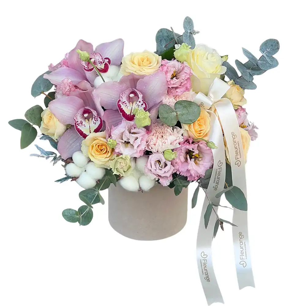 Aranjamente Flori Mixte - Aranjament Velvet Premium – Cutie Fleurange Baia Mare