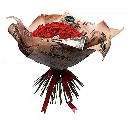 Buchete Flori - buchet 101 de trandafiri rosii