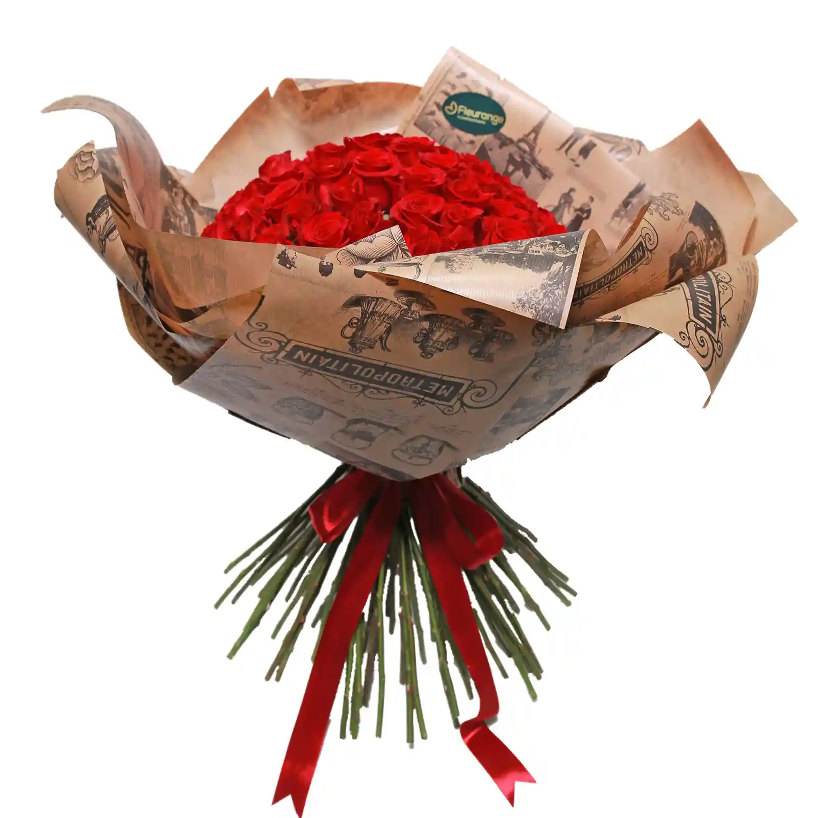 Buchet 101 Trandafiri Rosii – trandafiri rosii monumental rotund, Fleurange Baia Mare