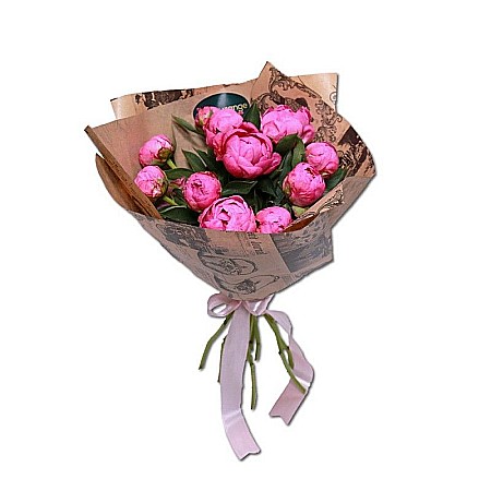 Buchete Flori - Buchet cu 11 bujori roz proaspeți