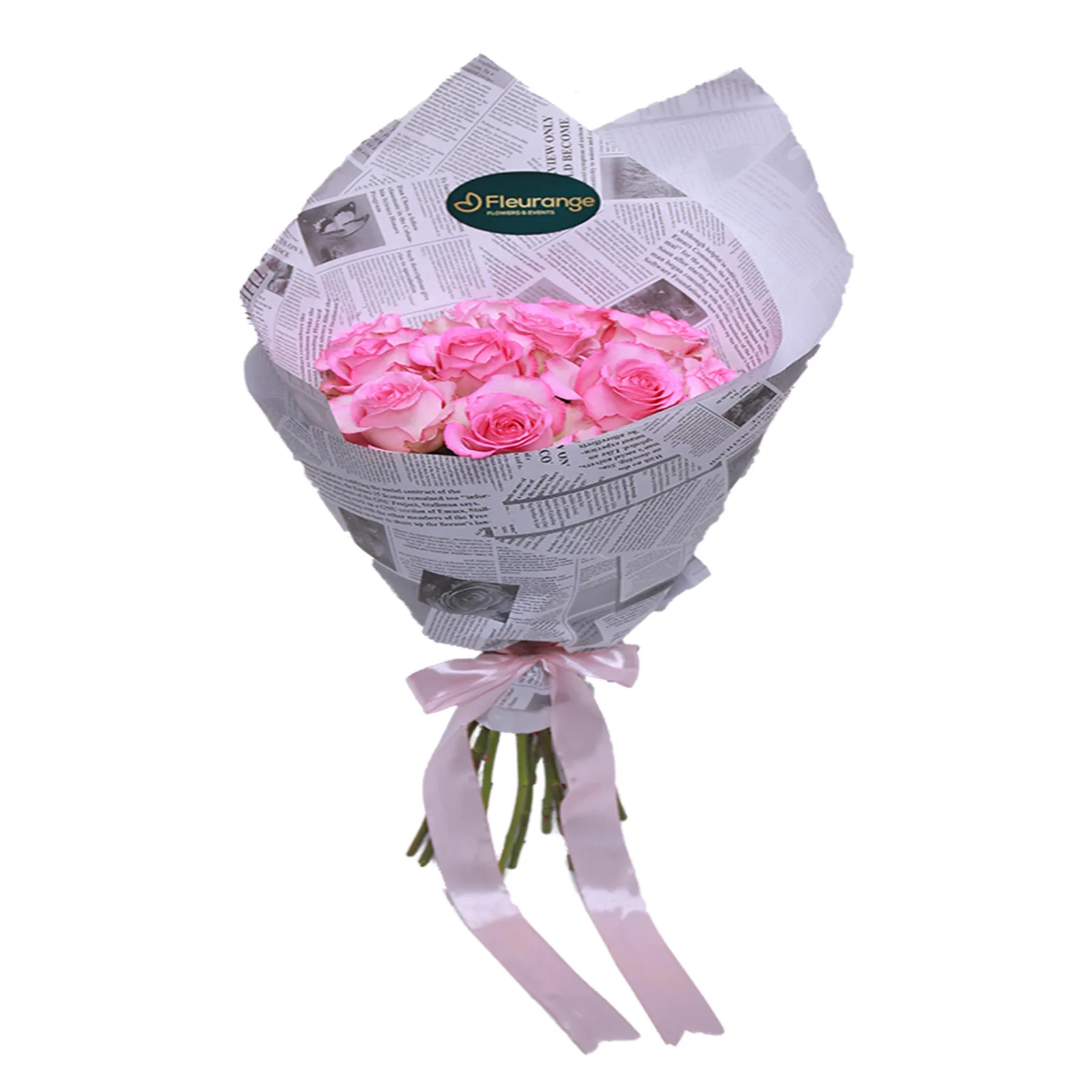 Buchet 11 Trandafiri Roz – trandafiri roz compact, Fleurange Baia Mare