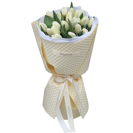 Flori pentru Onomastica - Buchet 19 Lalele Albe